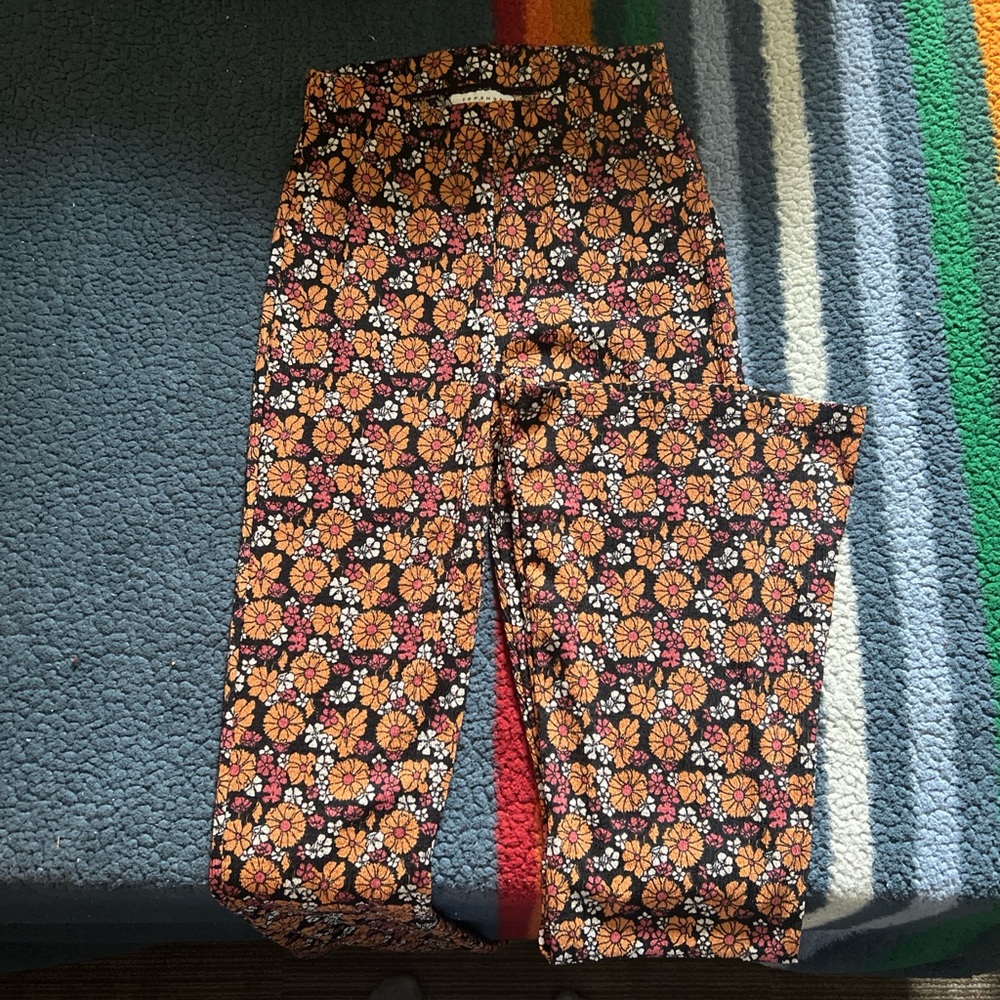 Size 0 top shop floral flare pants